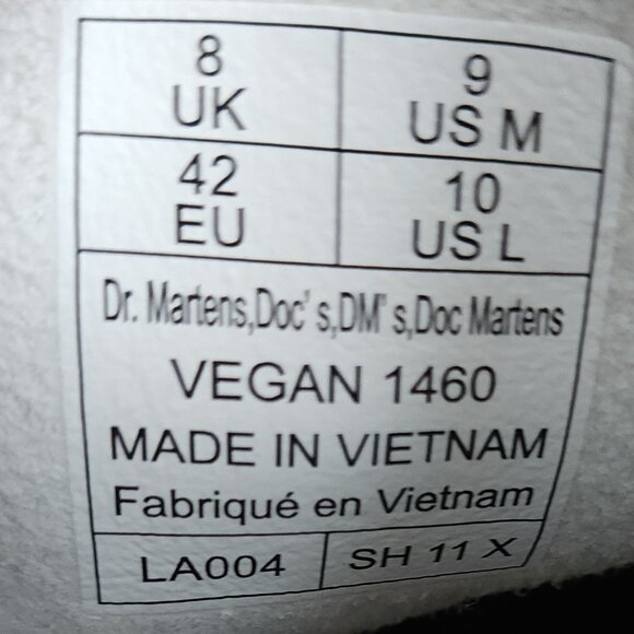 Dr. Martens, Vegan 1460 Retro Kemble Lace Up Boots - Unisex - Picture 11 of 11